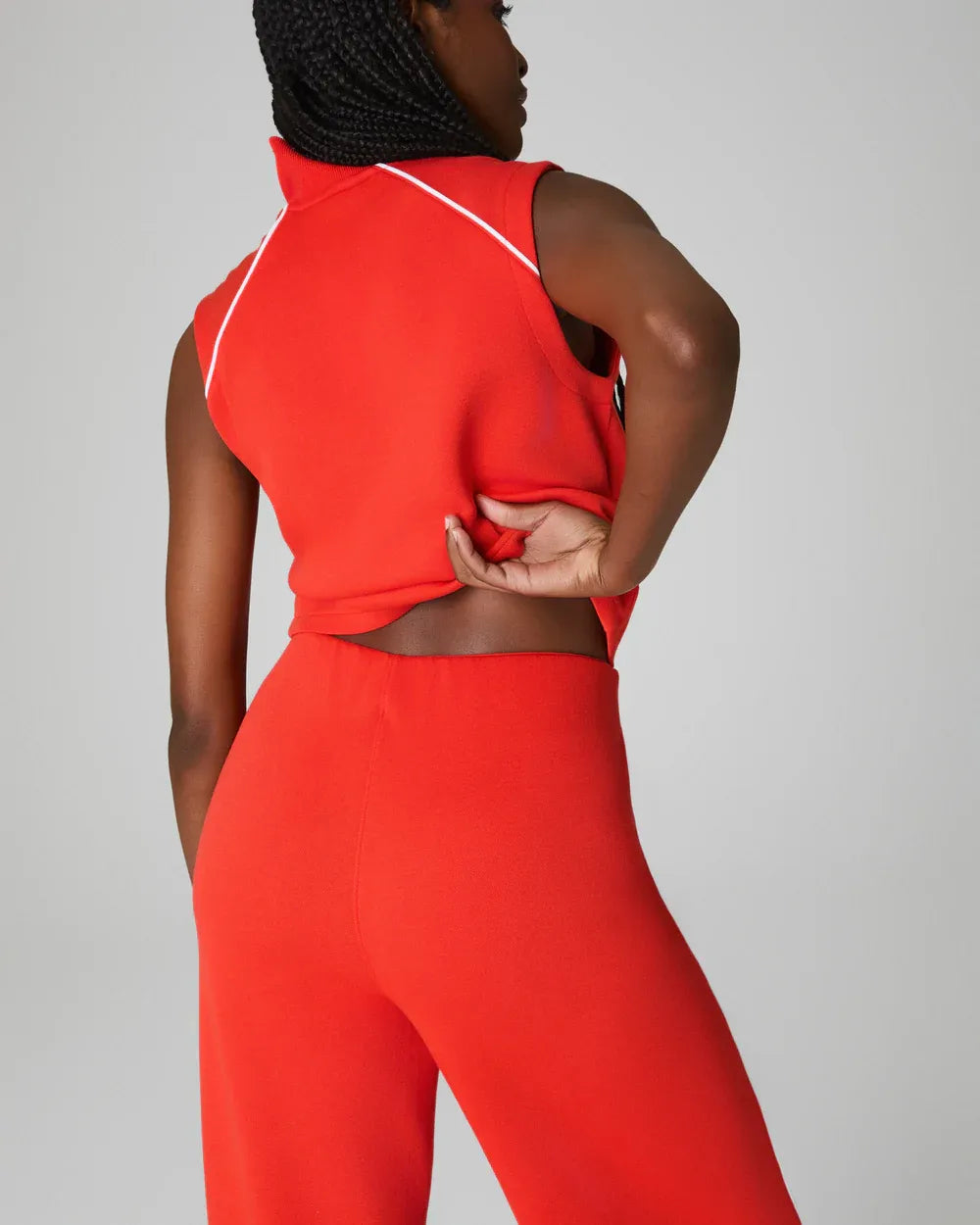 AirEssentials Pique Sleeveless Mockneck Jumpsuit (Buy 2 Free Shipping)