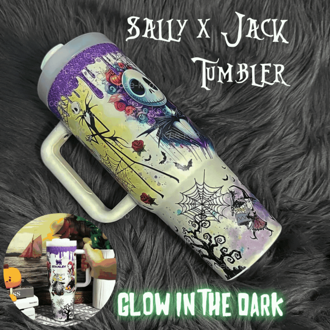 🎃 Curvybody & Sally Glow 40oz Tumbler | 2025 Halloween Sale | (Buy 2 for Free Shipping)