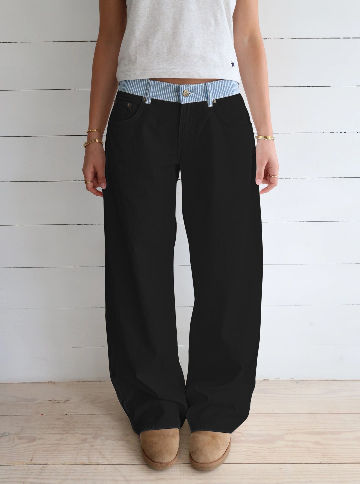 Jodie Adjustable Wide Leg Jeans (Buy 2 Free Shipping)
