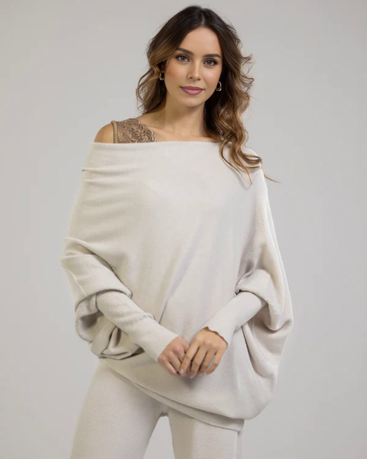 Cashmere Asymmetric Draped Jumper (Buy 2 Free Shipping)