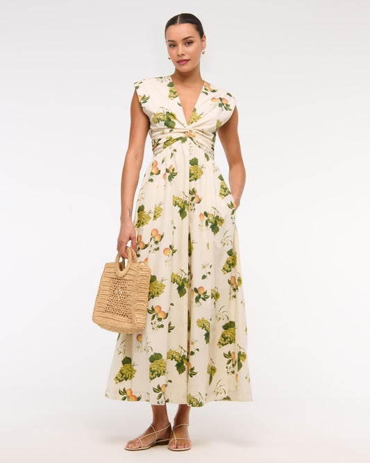 Twist-Front Maxi Dress (Buy 2 Free Shipping)