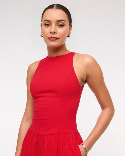 Drop-Waist Midi Dress (Buy 2 Free Shipping)