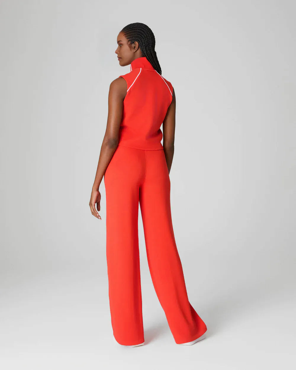 AirEssentials Pique Sleeveless Mockneck Jumpsuit (Buy 2 Free Shipping)