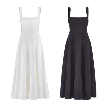 Muse Low Waist Square Neck Midi Dress(BUY 2 FREE SHIPPING)