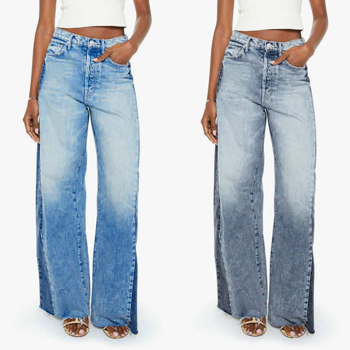 The Pipe Dream Button Sneak Fray Jean(Buy 2 Free Shipping)