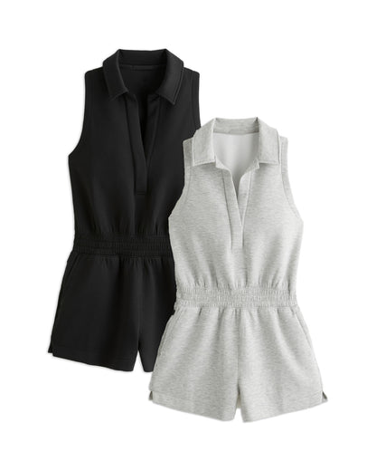 KNIT Polo Romper(BUY 2 FREE SHIPPING)