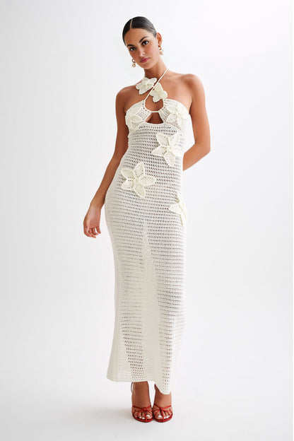 KYLA Floral Crochet Maxi Dress(BUY 2 FREE SHIPPING)