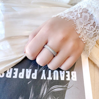 Luxury Full Eternity Ring Band Stacking Ring Wedding Ring Synthetic Moissanite Ring