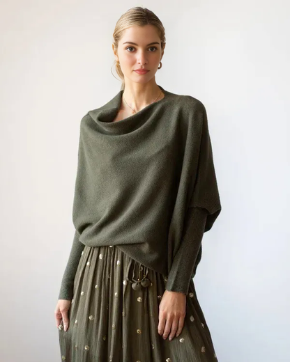 Cashmere Asymmetric Draped Jumper (Buy 2 Free Shipping)