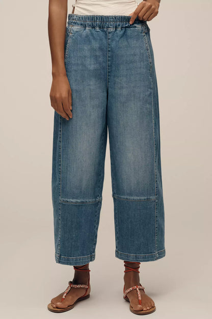 The Relaxed Pull-On Barrel Jeans(Buy 2 Free Shipping)