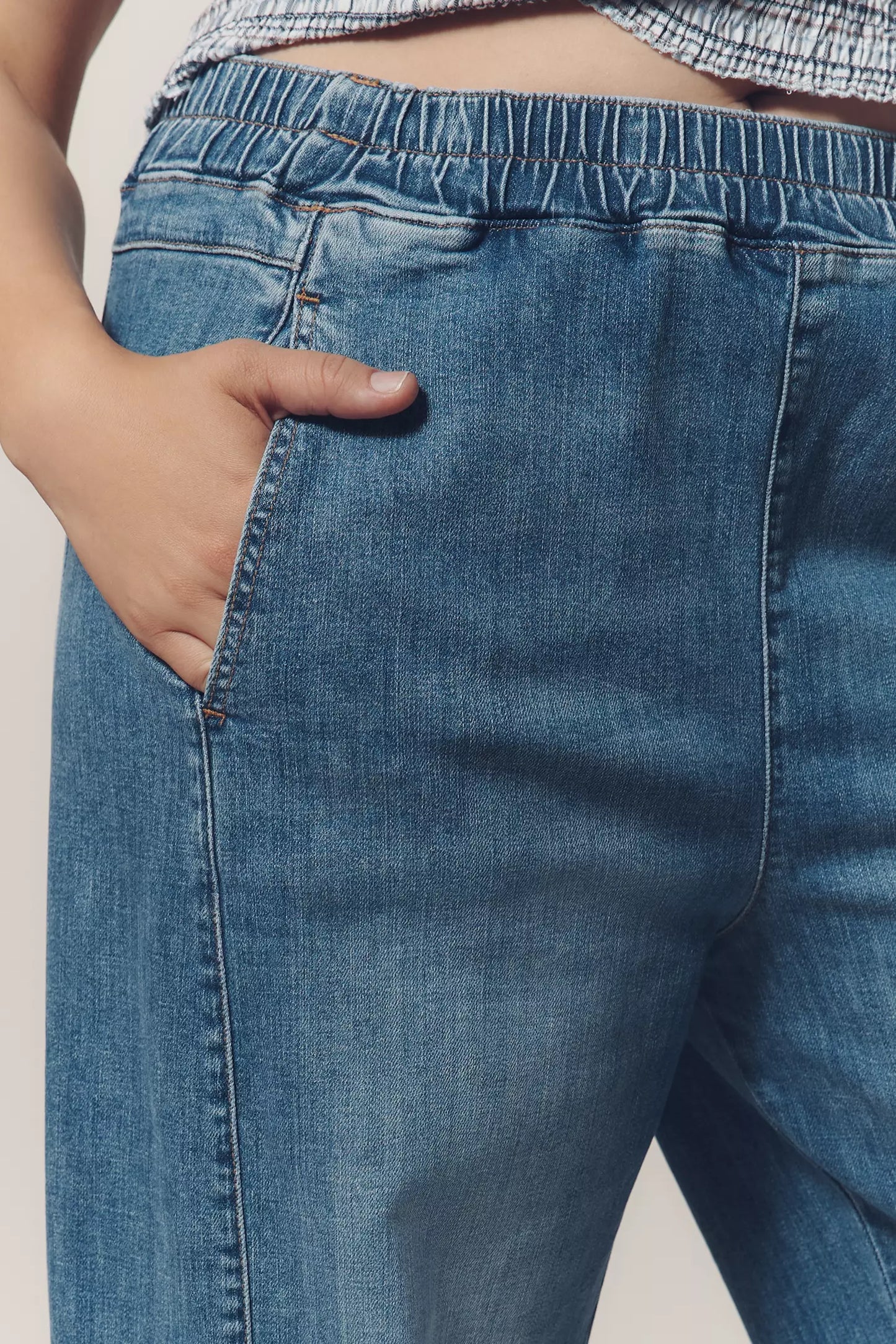 The Relaxed Pull-On Barrel Jeans(Buy 2 Free Shipping)