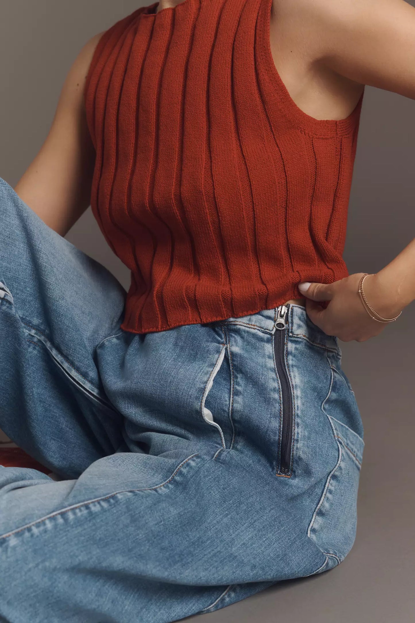 The Relaxed Pull-On Barrel Jeans(Buy 2 Free Shipping)