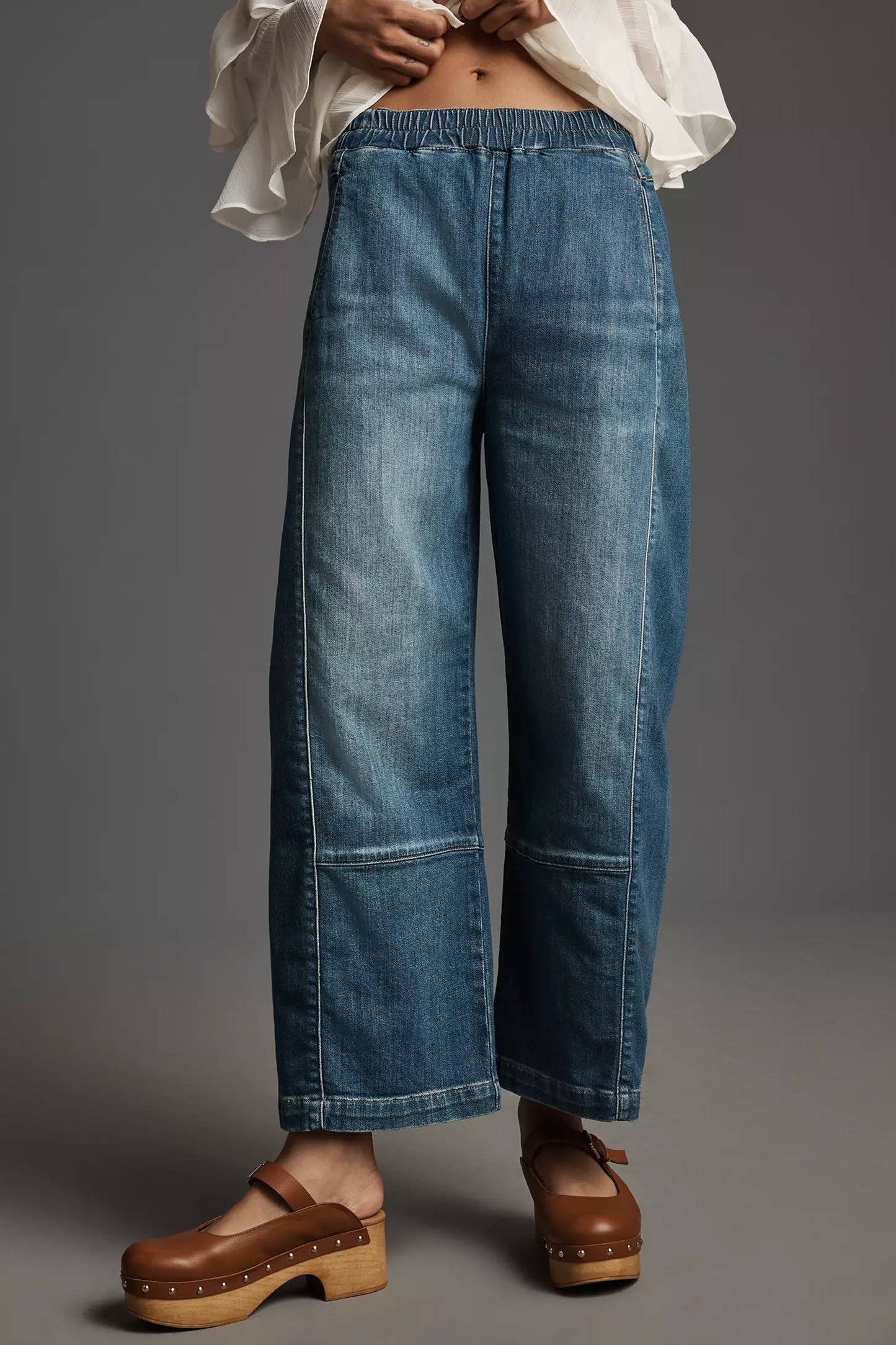 The Relaxed Pull-On Barrel Jeans(Buy 2 Free Shipping)