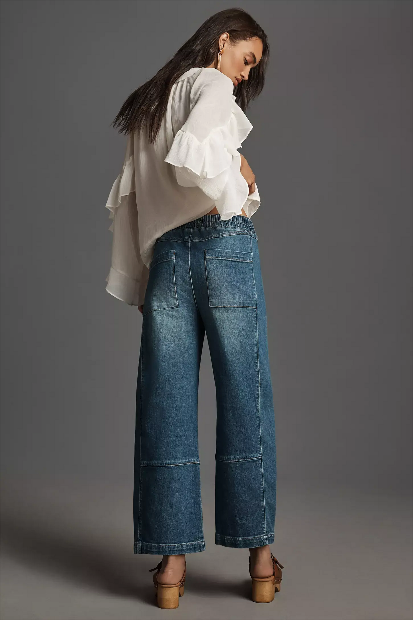 The Relaxed Pull-On Barrel Jeans(Buy 2 Free Shipping)