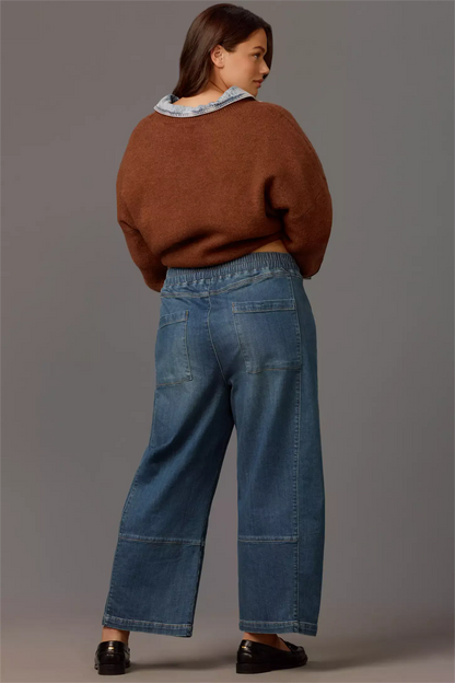 The Relaxed Pull-On Barrel Jeans(Buy 2 Free Shipping)