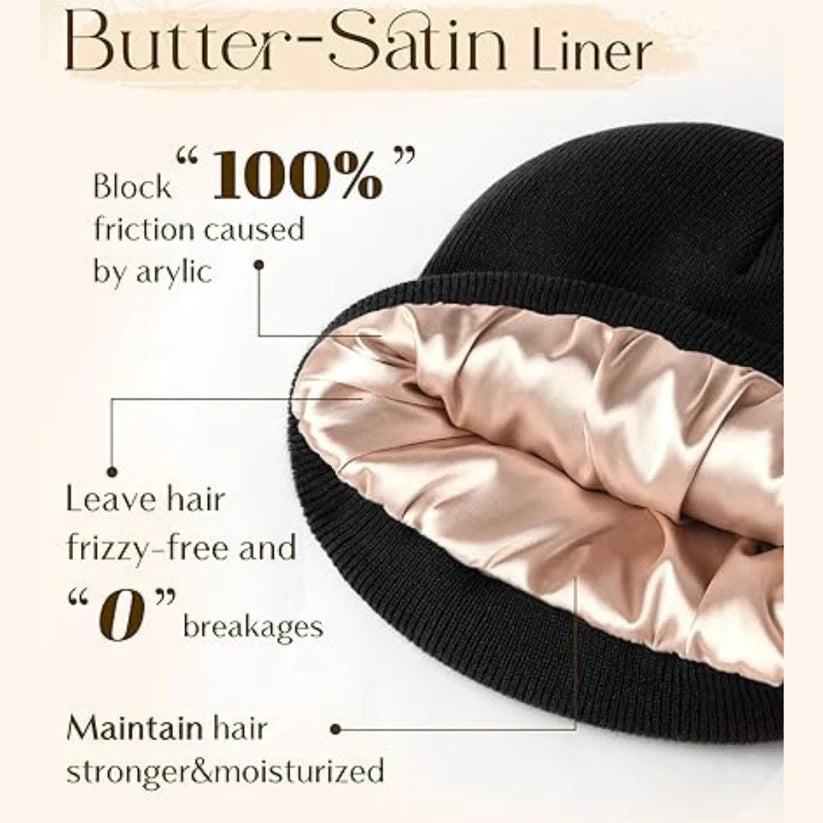Anti-Frizz Satin Lined Beanie(Buy 2 Free shipping)