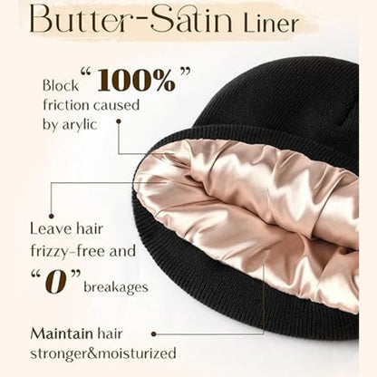 Anti-Frizz Satin Lined Beanie(Buy 2 Free shipping)