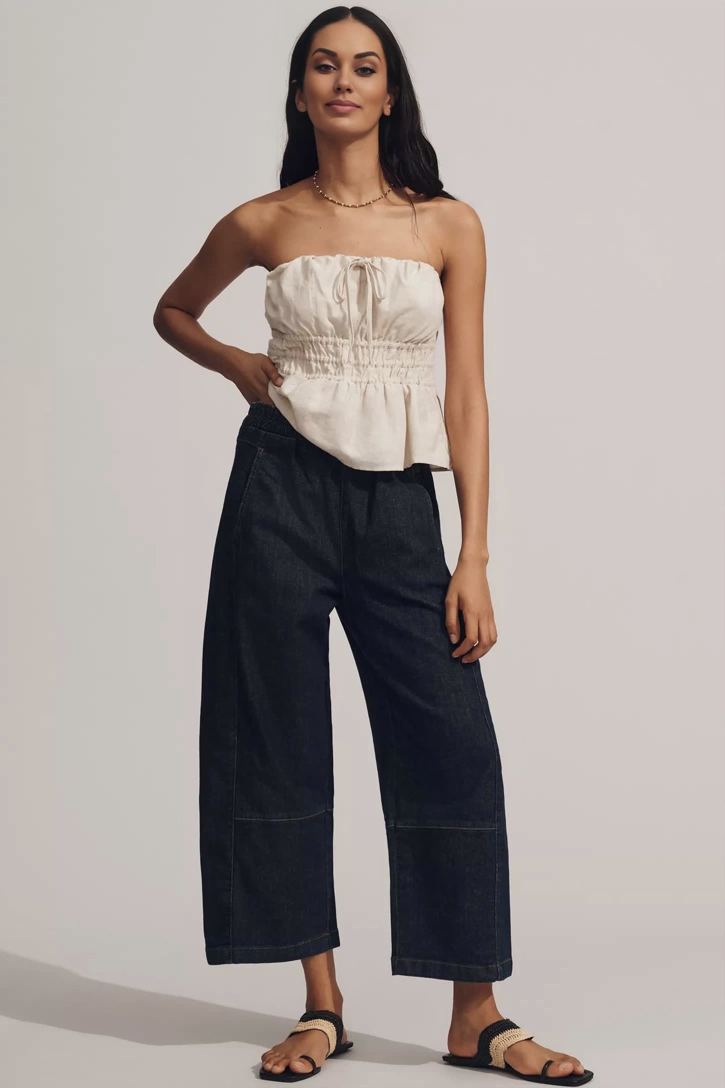 The Relaxed Pull-On Barrel Jeans(Buy 2 Free Shipping)