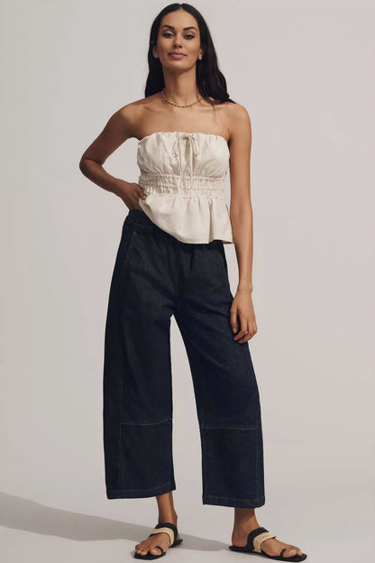 The Relaxed Pull-On Barrel Jeans(Buy 2 Free Shipping)