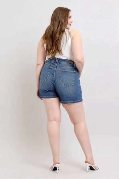 Tummy Control Double Button Waistband Shorts (Buy 2 Free Shipping)