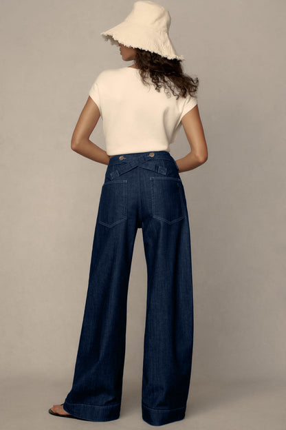 Puddle Curve Low-Rise Tapered Jeans(BUY 2 FREE SHIPPING)
