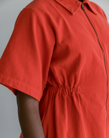Utility Cinched Zip Dress (Buy 2 Free Shipping)