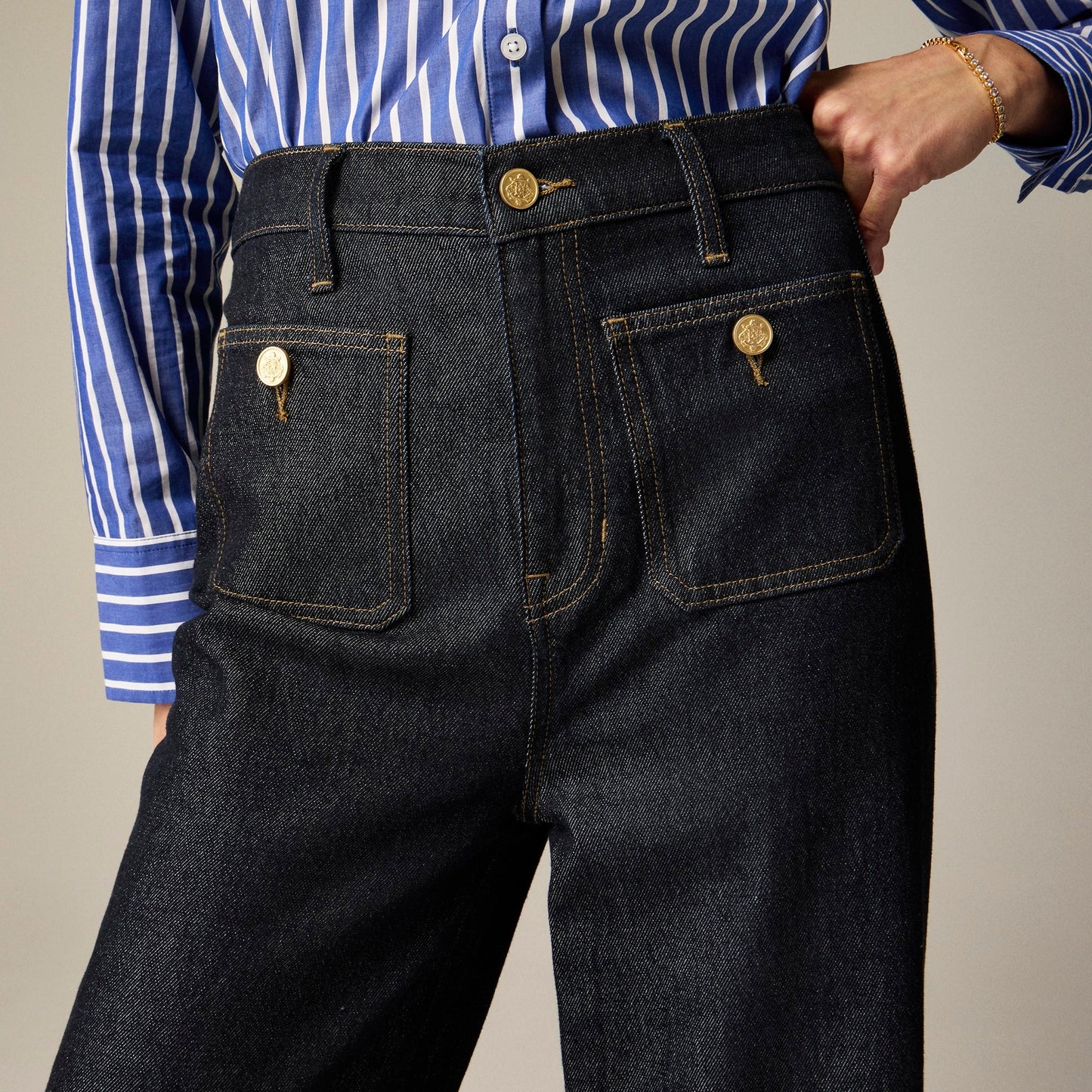 Tummy Control Sailor Wide Leg Trouser (Buy 2 Free Shipping)