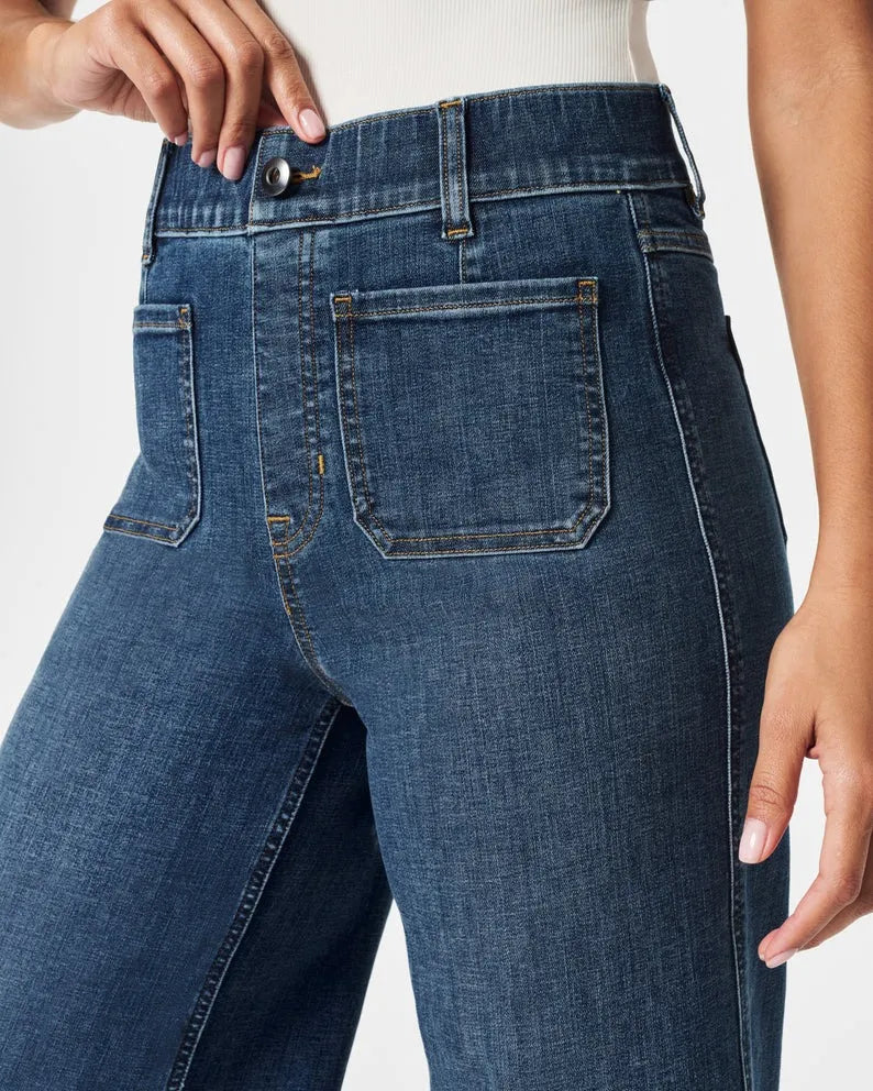 Tummy Control Cropped Wide-Leg Jeans(BUY 2 FREE SHIPPING)