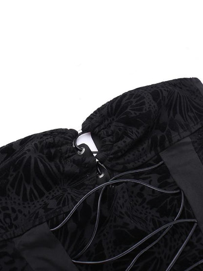 Summer Backless Adjustable Lace Up Tube Top & Ring Linked Pants 2 Piece Set(Buy 2 Free Shipping)