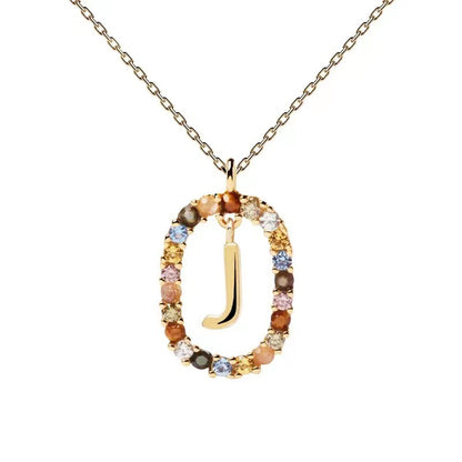 Personalized Gemstone Initial Necklace A Symbol of Uniqueness