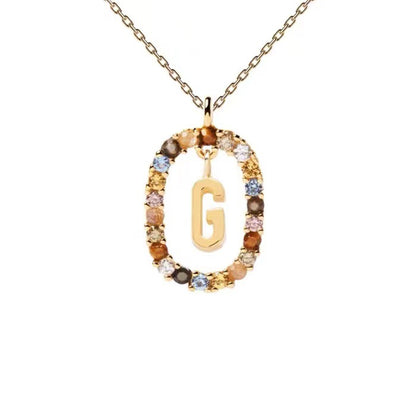 Personalized Gemstone Initial Necklace A Symbol of Uniqueness