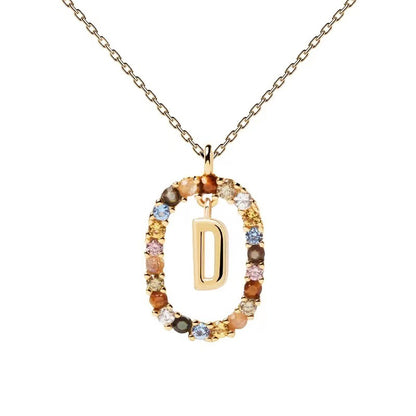 Personalized Gemstone Initial Necklace A Symbol of Uniqueness