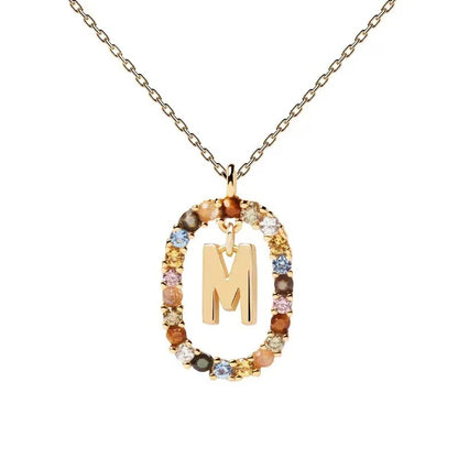 Personalized Gemstone Initial Necklace A Symbol of Uniqueness
