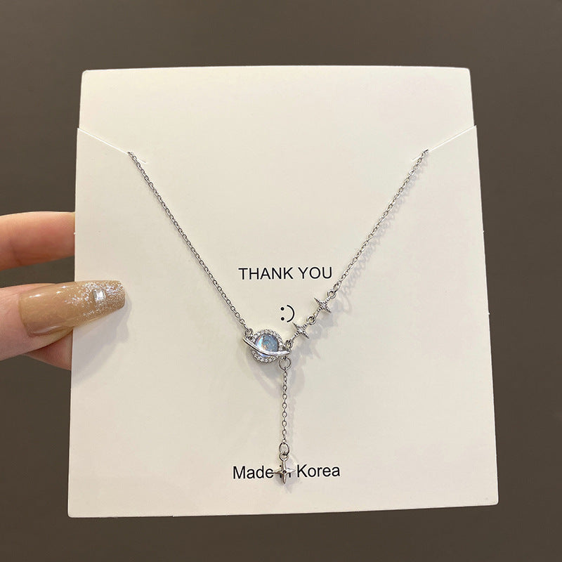 Celestial Planet Drop Necklace