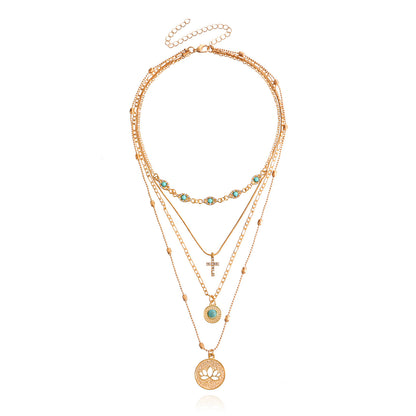 Boho - Chic Layered Gold Necklaces