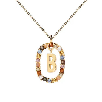 Personalized Gemstone Initial Necklace A Symbol of Uniqueness