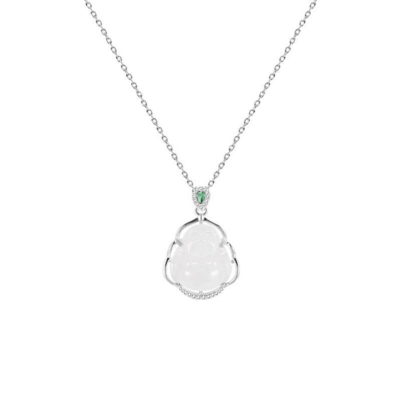 Serene Buddha - Inspired Jade Necklace