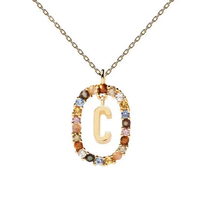 Personalized Gemstone Initial Necklace A Symbol of Uniqueness