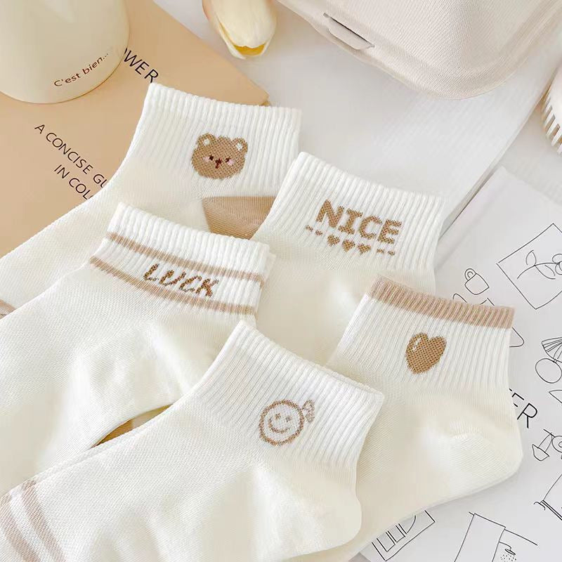 Cute Bear Socks | Wear Cuteness on Your Toes（3 pairs for 9.9 yuan）