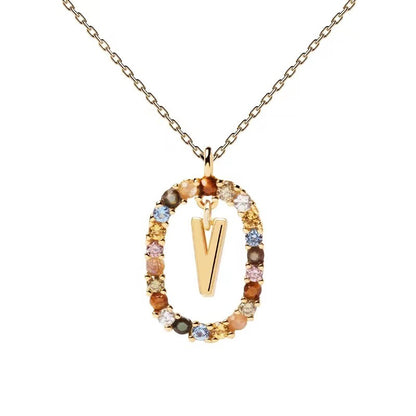 Personalized Gemstone Initial Necklace A Symbol of Uniqueness