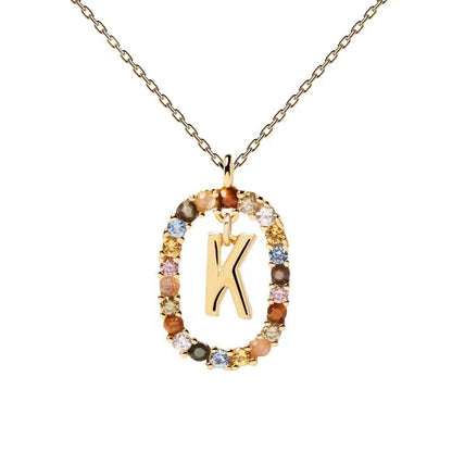 Personalized Gemstone Initial Necklace A Symbol of Uniqueness