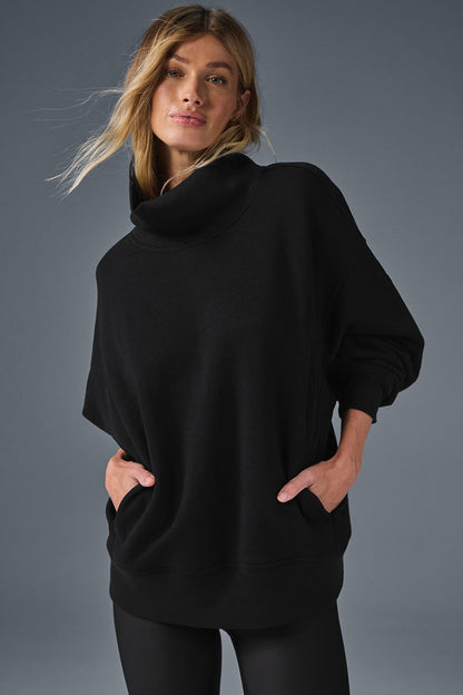Hazy Mock Neck Pullover(Buy 2 Free Shipping)