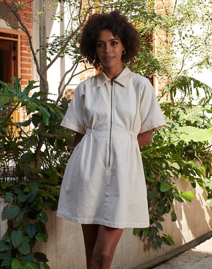 Utility Cinched Zip Dress (Buy 2 Free Shipping)