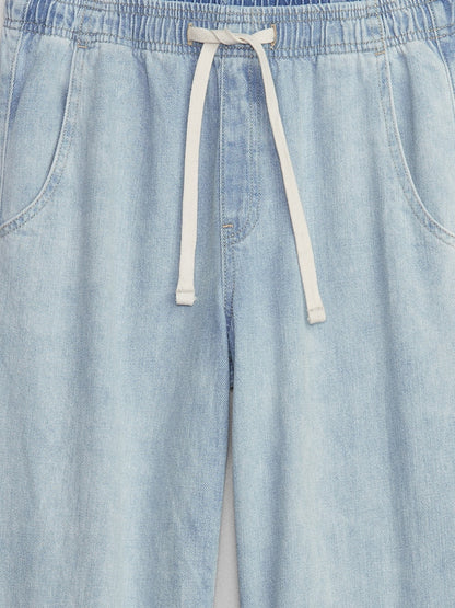 High Rise Seamed Wide-Leg Pull-On Jeans(BUY 2 FREE SHIPPING)