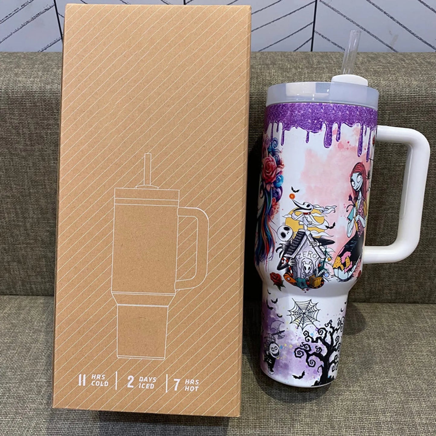 🎃 Curvybody & Sally Glow 40oz Tumbler | 2025 Halloween Sale | (Buy 2 for Free Shipping)