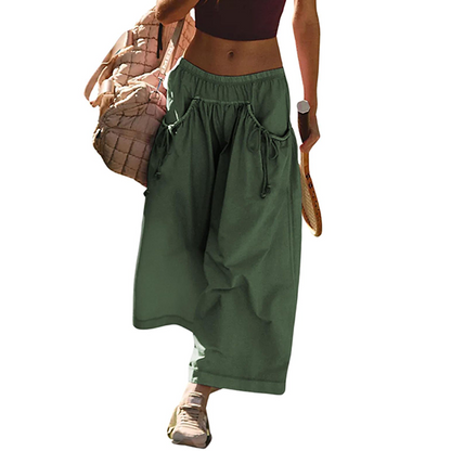 Casual Cropped Wide-Leg Beach Pants(Buy 2 Free Shipping)